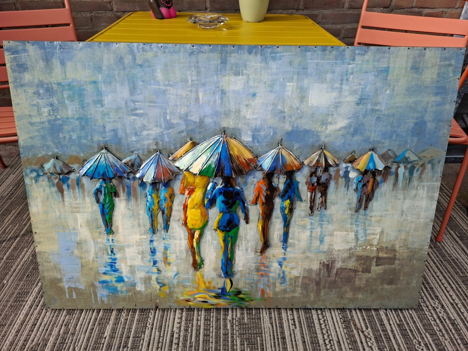Metalen 3D Schilderij "Rainbow" - 120x80 cm, Ophalen