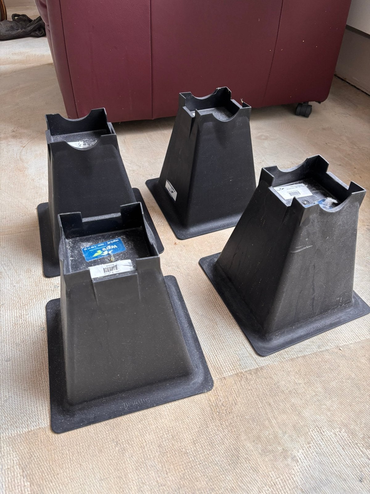 4 stuks bedverhogers 20 cm, Ophalen of Verzenden, Gebruikt