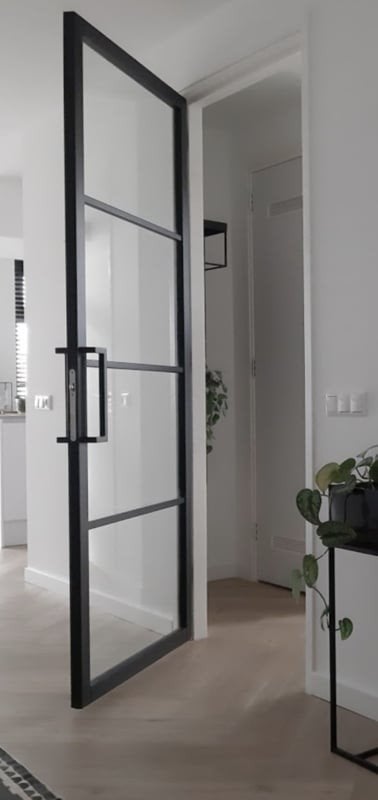 Skantrae Slimline Staallook Binnendeur met Rolslot en Greep, Ophalen, 80 tot 100 cm, Binnendeur, Nieuw
