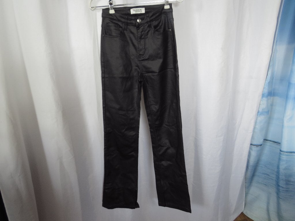 Zwart coated broek mt S Queen Hearts paris, Zwart, Ophalen of Verzenden, Zo goed als nieuw, Queen Hearts paris