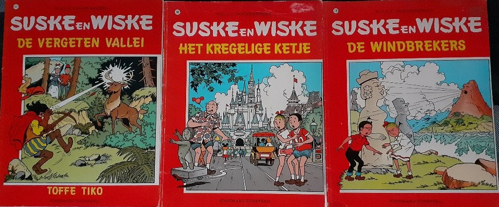 Suske en Wiske Windbrekers Kregelige Ketje Vergeten Vallei, Meerdere stripboeken, Ophalen of Verzenden, Zo goed als nieuw