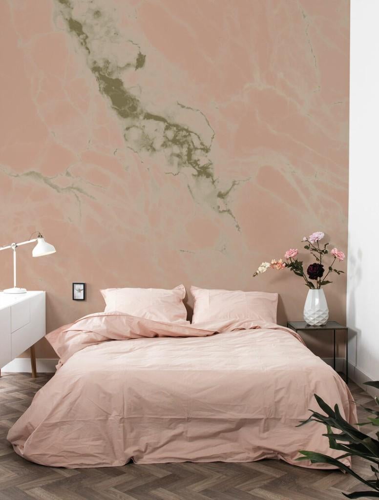 behang Kek Amsterdam marmer goud roze, Ophalen of Verzenden, Minder dan 10 m², Roze