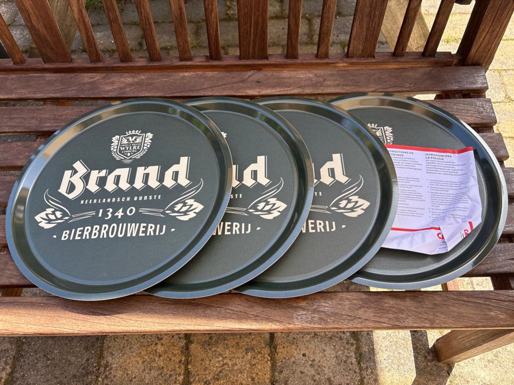 4 Brand Bierbrouwerij dienbladen, Ophalen of Verzenden, Nieuw, Overige typen, Brand