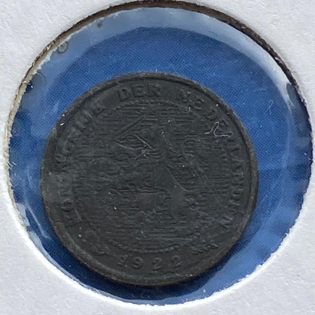 Halve Cent uit 1922 van Kon. Wilhelmina, Verzenden, Koningin Wilhelmina, Overige waardes, Losse munt