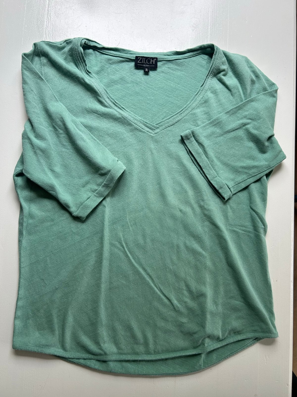 Zilch Mintgroen Linnen Shirt Maat XL, Kleding | Dames, T-shirts, Maat 46/48 (XL) of groter, Ophalen of Verzenden, Korte mouw, Gedragen