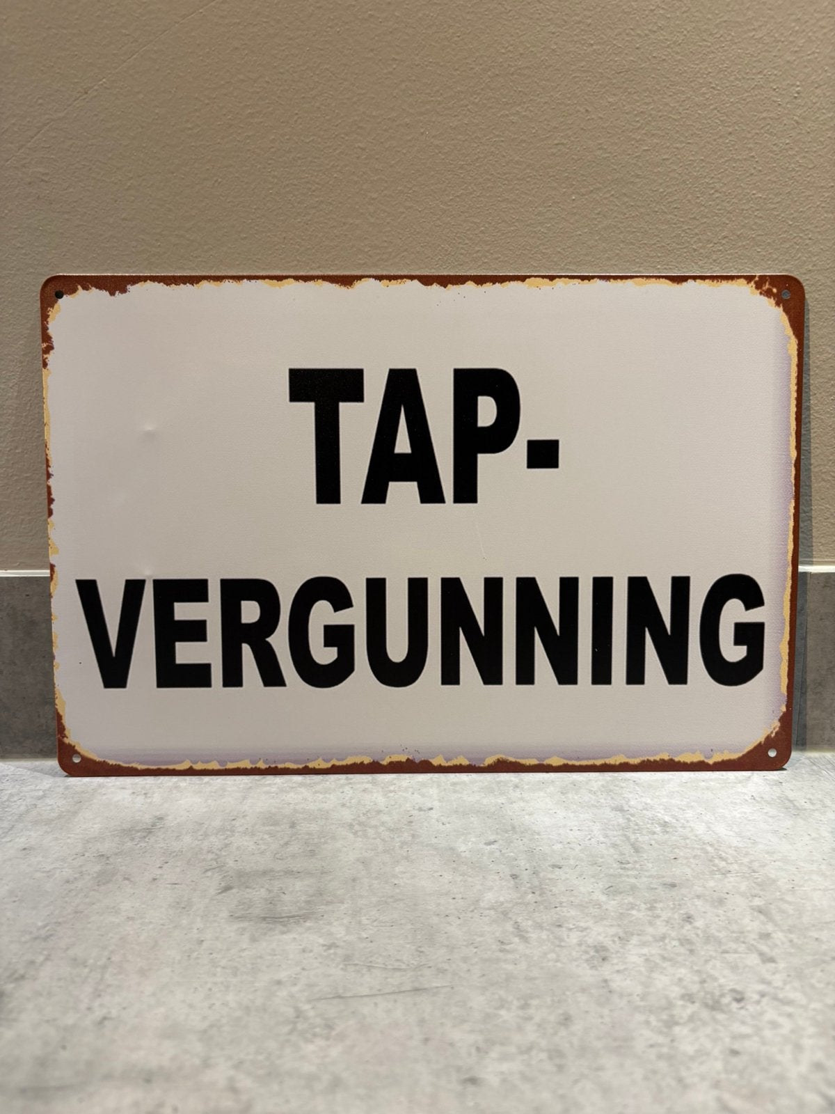 Mancave Bar Café Wanddecoratie metalen bordje Tapvergunning, Ophalen of Verzenden, Zo goed als nieuw, Reclamebord