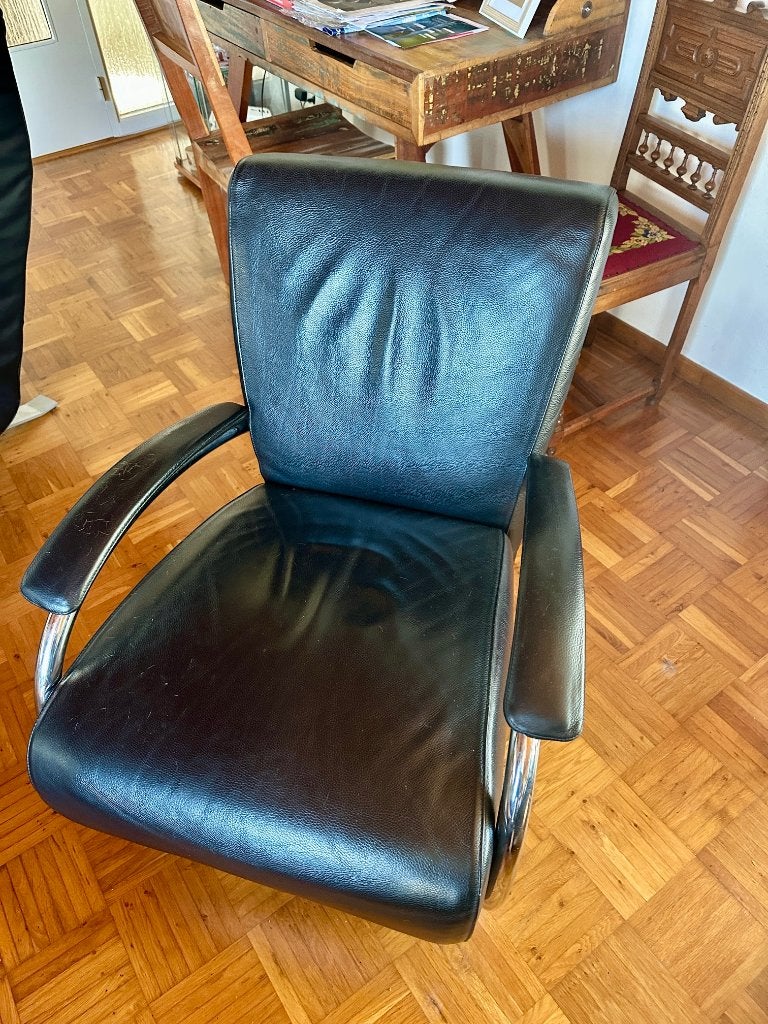 Vintage Stoel, Ophalen, Gebruikt, Zwart, Vintage