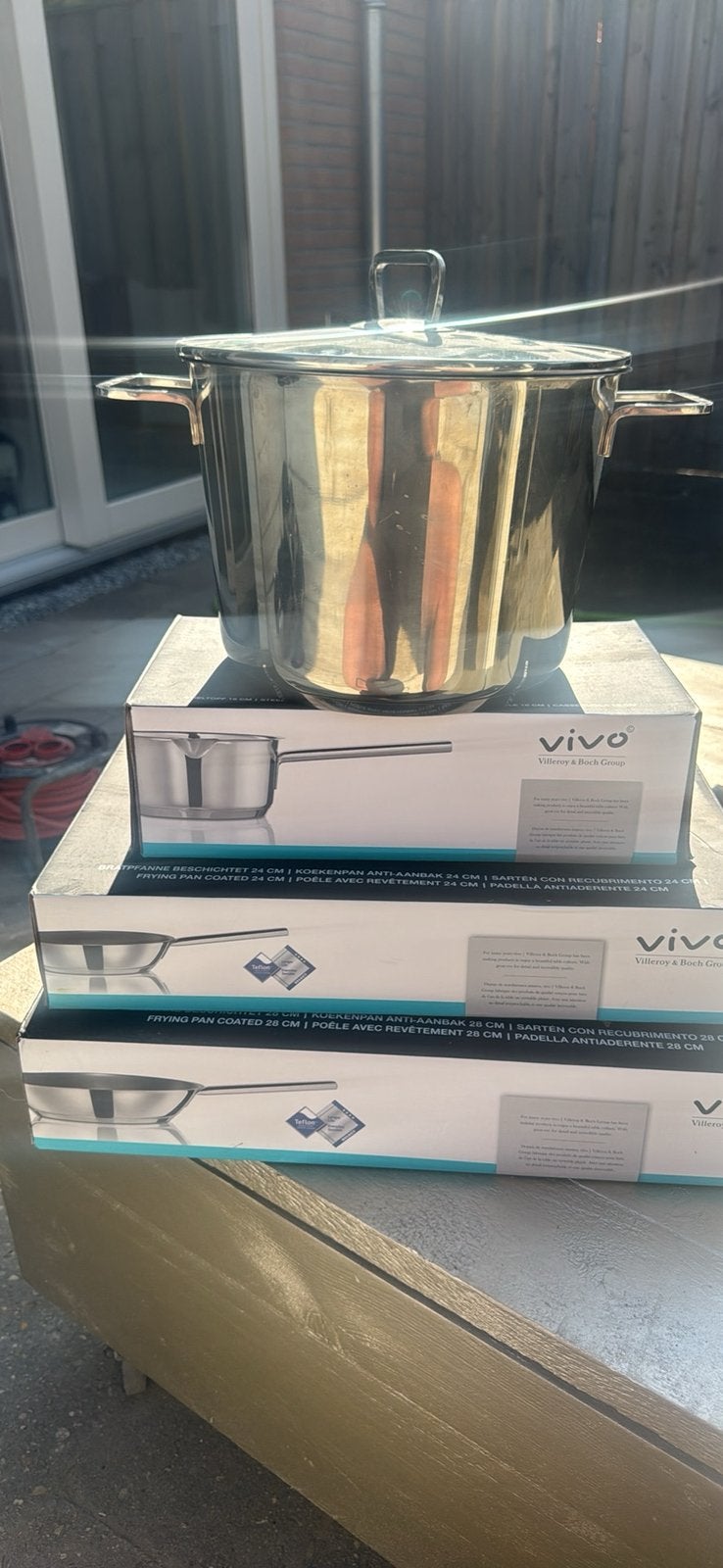 Vivo Villeroy & Boch pannenset – nieuw / – inductie, Ophalen, Zo goed als nieuw, Overige merken