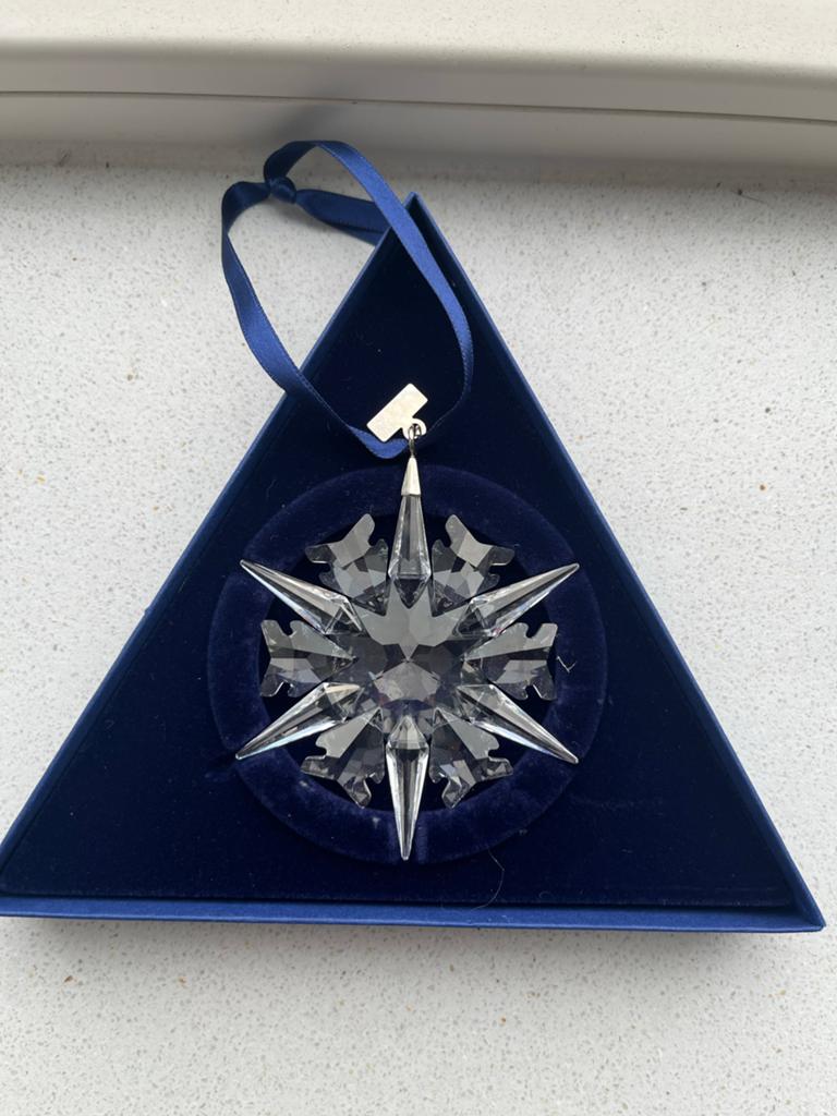 Swarovski Kerstornament 2002 - Jaarlijkse Editie Sneeuwvlok, Ophalen of Verzenden, Zo goed als nieuw, Huisaccessoire
