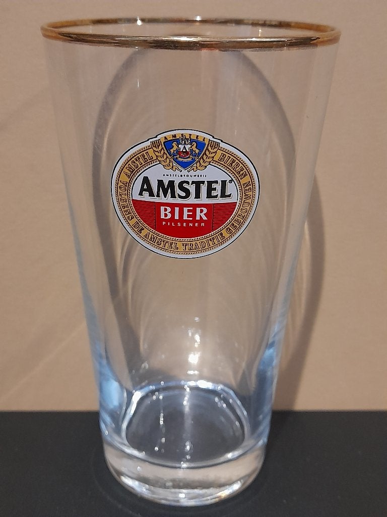 Amstel Bierglas Nieuw Amsterdams Peil (NAP) 6 Stuks, Ophalen of Verzenden, Zo goed als nieuw, Glas of Glazen, Amstel
