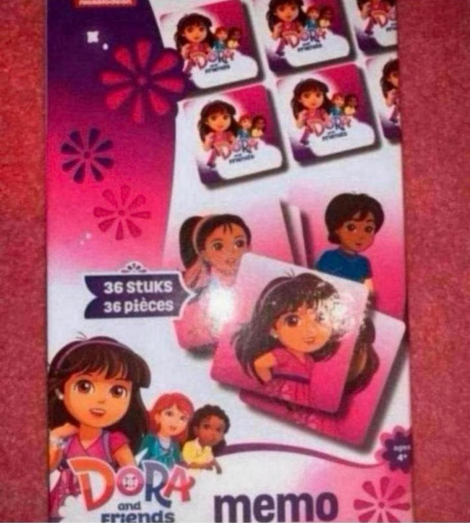 Dora and Friends Memo Spel - 36 Stukjes, Ophalen of Verzenden, 10 tot 50 stukjes, Zo goed als nieuw, 4 tot 6 jaar