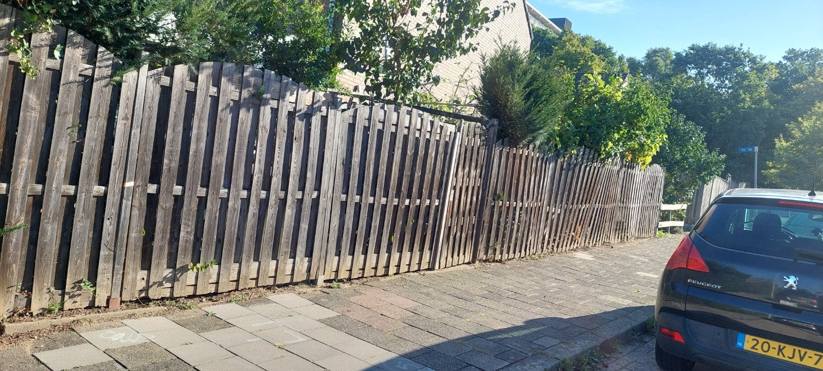 Houten schuttingdelen - Gebruikt _ 6 st zonder paal.15,00ps, Ophalen, 6 meter of meer, Hout, 1 tot 2 meter