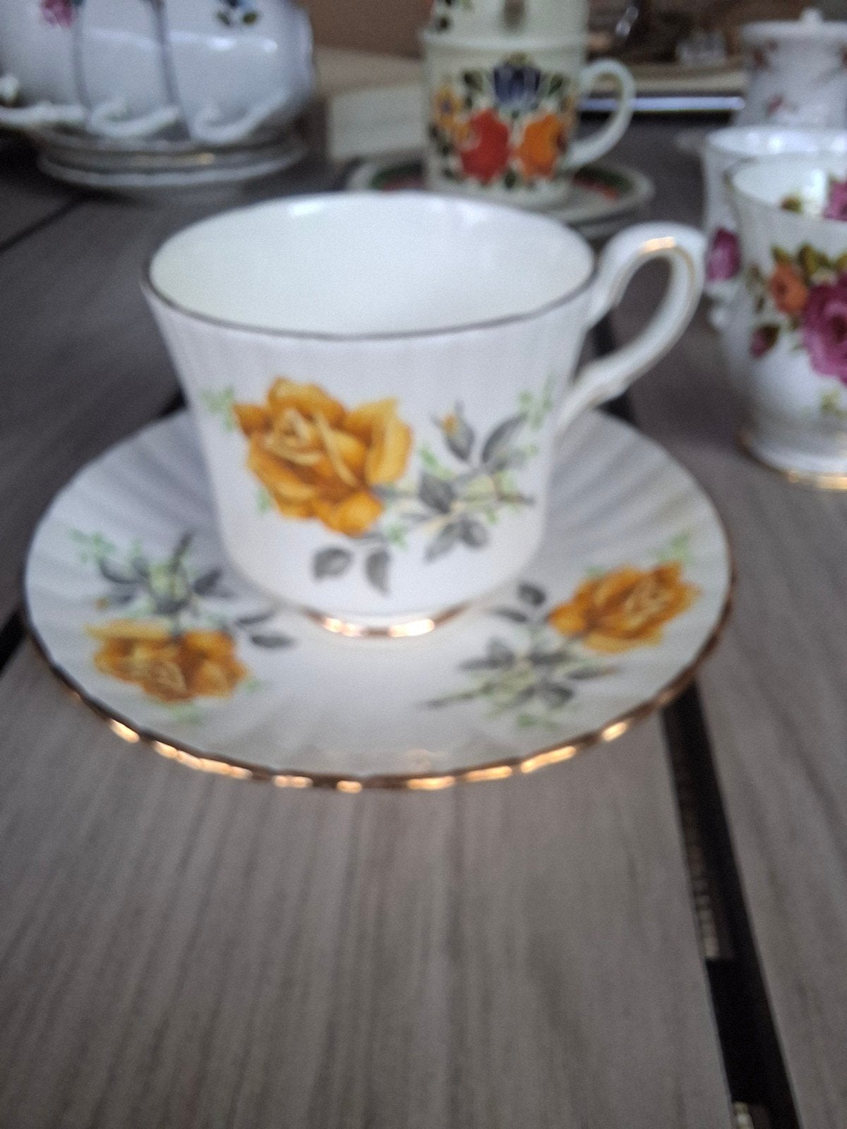 kop en schotel Royal Stafford  Bone China, Ophalen, Zo goed als nieuw, Porselein, Kop en/of schotel