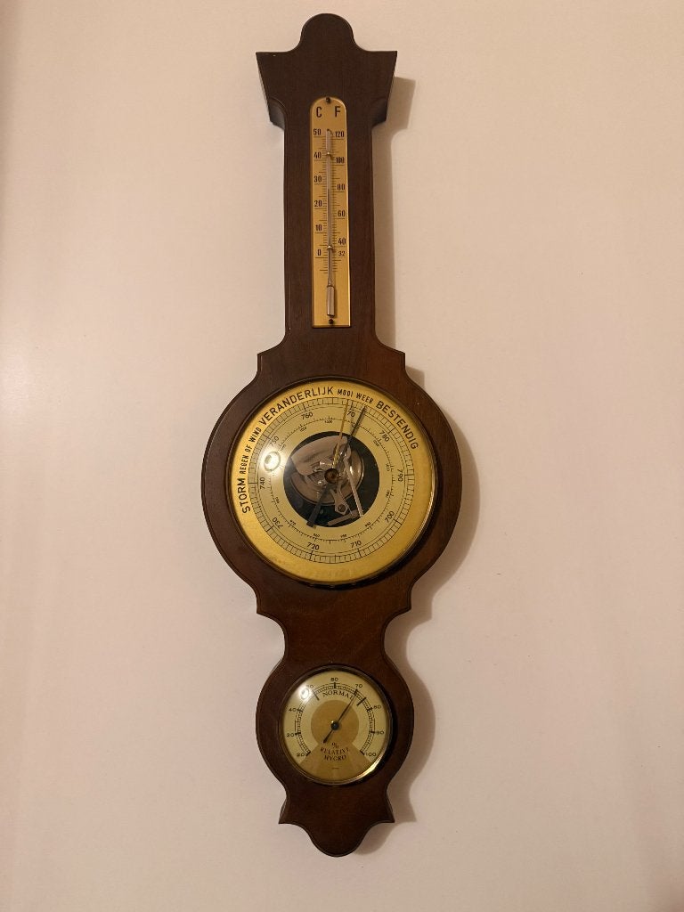 Barometer met Thermometer en Hygrometer, Ophalen, Gebruikt, Weerstation