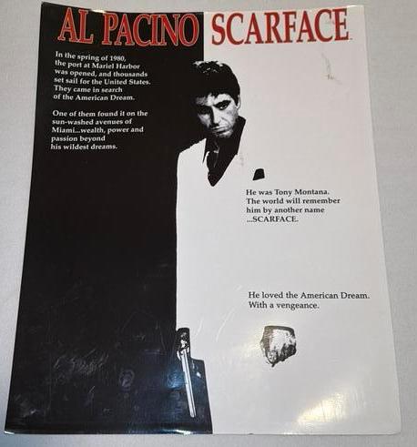 Al Pacino Scarface  Tony Montana en Michelle Pfeiffer, Verzenden, Zo goed als nieuw, A1 t/m A3, Film en Tv
