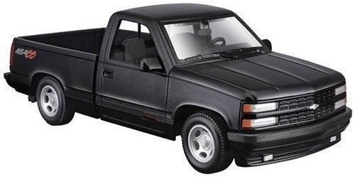 Maisto: 1993 Chevrolet 454 SS Pick-Up Zwart 1:24, Hobby en Vrije tijd, Maisto, ., Nieuw, Ophalen of Verzenden