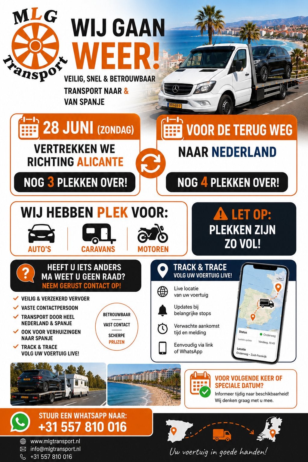 AUTO TRANSPORT NAAR SPANJE, Koeriersdiensten