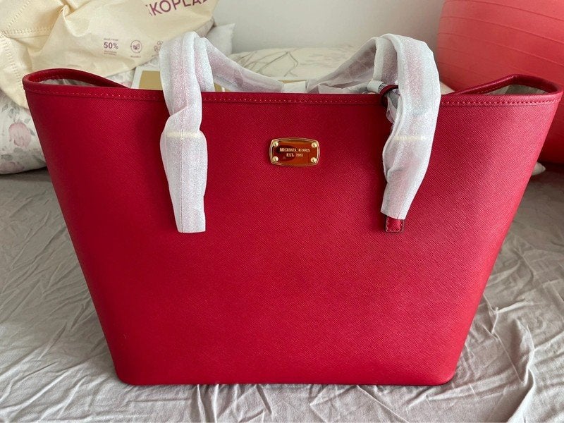 Michael Kors Red Tote Shopper NIEUW, Ophalen of Verzenden, Nieuw, Rood, Shopper