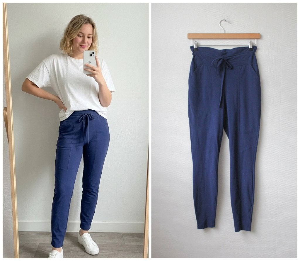 Studio Anneloes - fijne travelstof broek in blauw - maat XS, Studio Anneloes, Zo goed als nieuw, Maat 34 (XS) of kleiner, Lang
