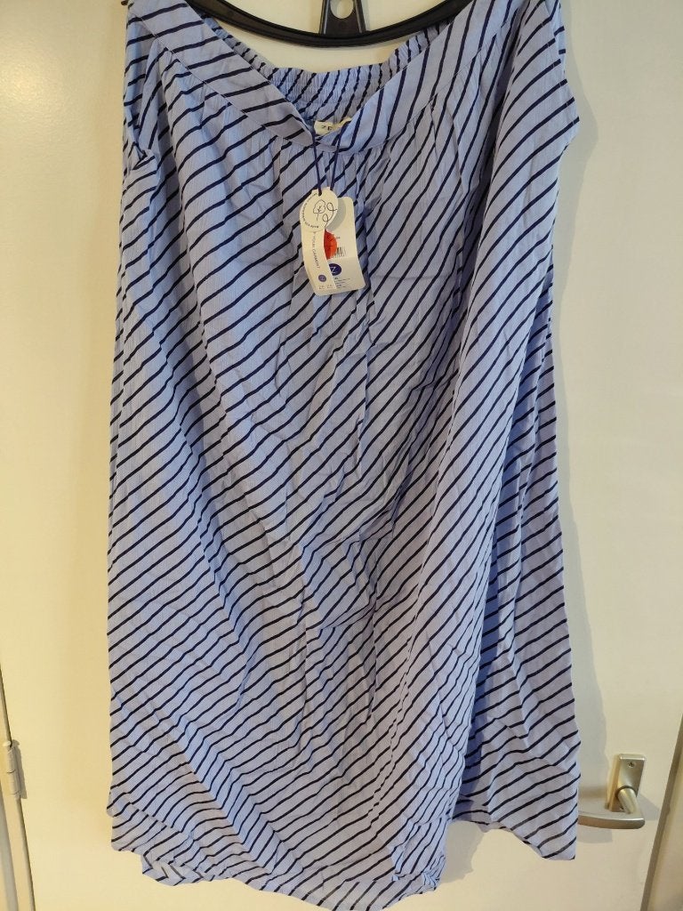 Rok mtXL lichtblauw met strepen, Overige kleuren, Maat 46/48 (XL) of groter, Ophalen of Verzenden, Zo goed als nieuw