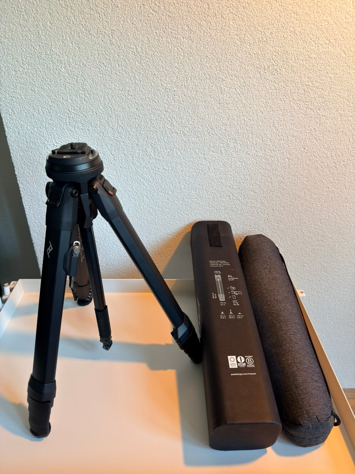 Peak Design Travel Tripod Aluminum | compleet | zeer net, Ophalen, Zo goed als nieuw, Overige typen