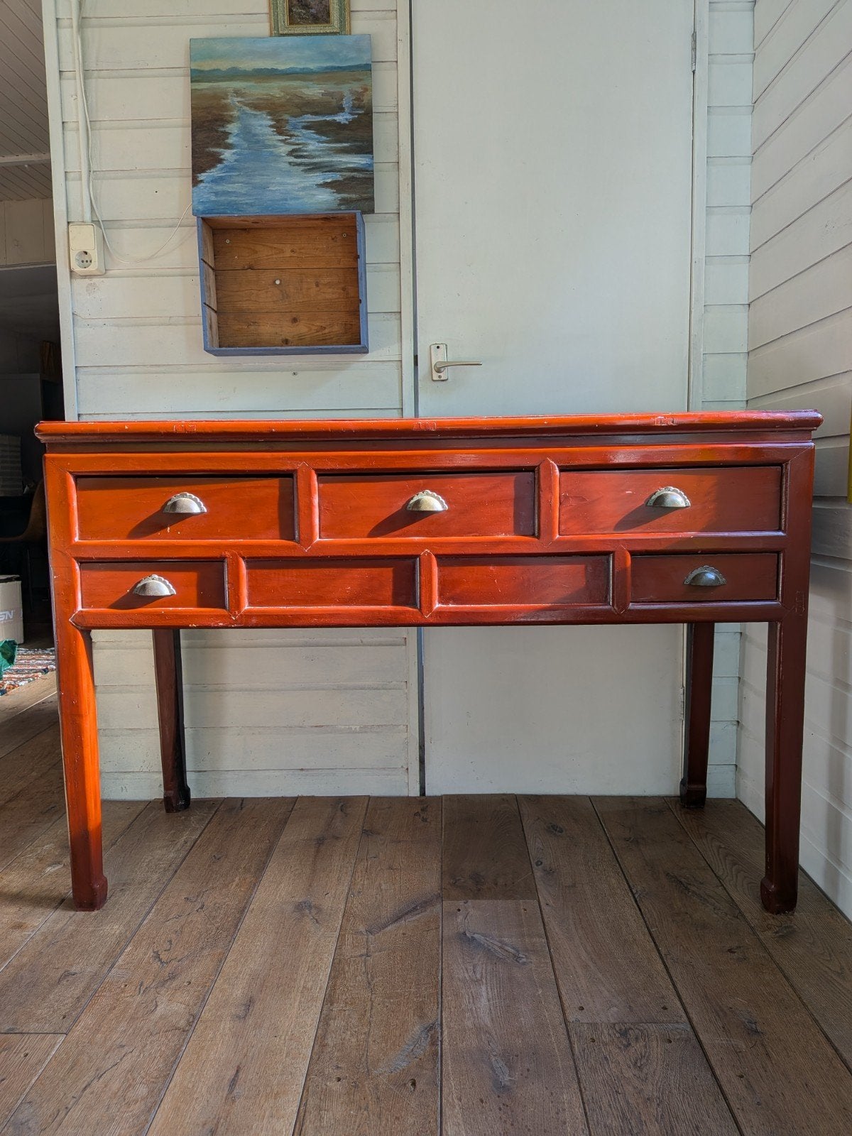 Authentieke Chinese Sidetable / Altaartafel – Rood dressoir, Ophalen of Verzenden