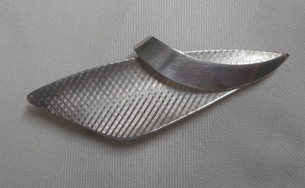 Zilveren K&L modernist broche nr.1701, 4 tot 7 cm, Verzenden, Zo goed als nieuw, Zilver