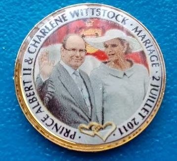 Monaco 2 euro 2011 - Royal Wedding, Postzegels en Munten, Munten | Europa | Euromunten, Verzenden, Monaco, 2 euro, Losse munt