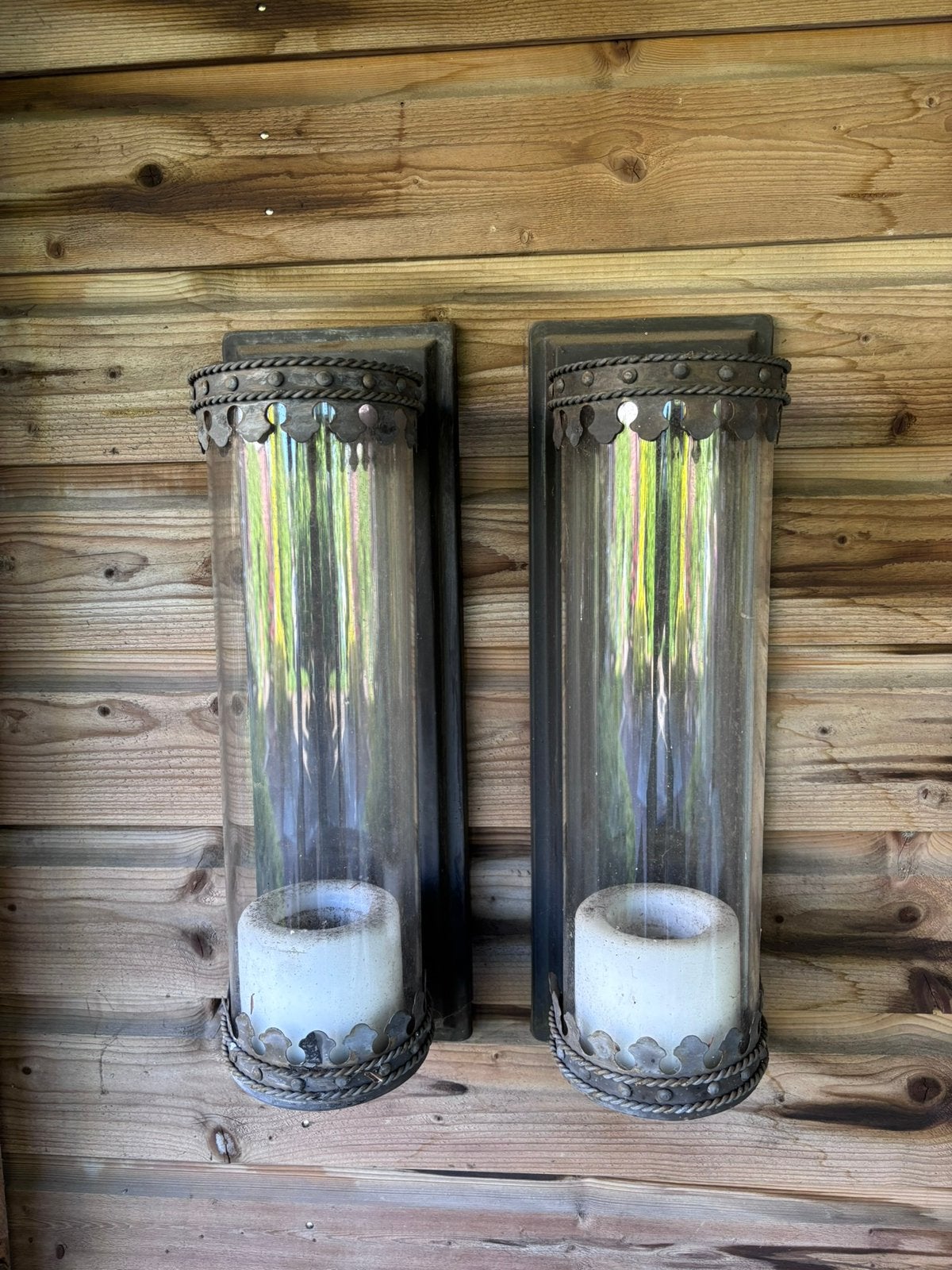2 x wandkanelaars, Tuin en Terras, Buitenverlichting, Ophalen, Minder dan 50 watt, Wandlamp, Netvoeding