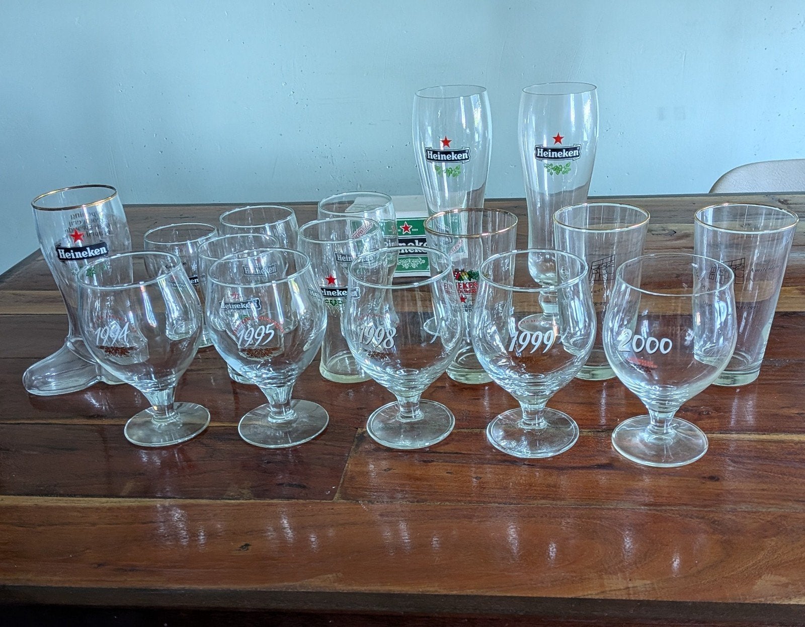 Heineken bier glazen., Ophalen, Zo goed als nieuw, Glas of Glazen, Heineken