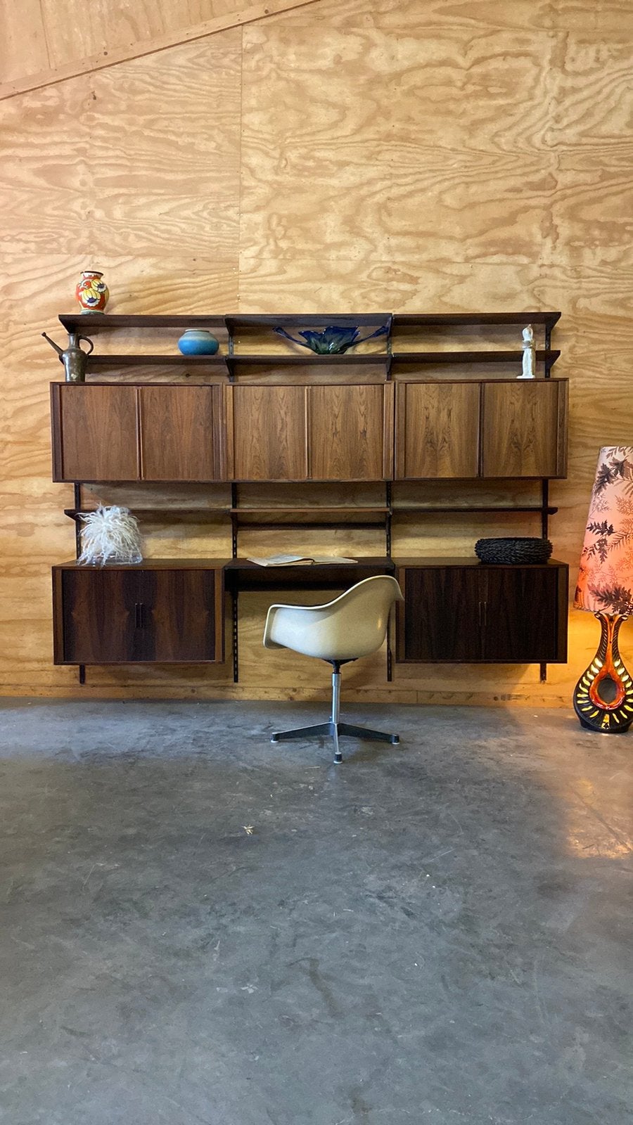 Vintage Deens Kai Kristiansen/FM Mobler palisander wandkast., Huis en Inrichting, Kasten | Wandmeubels, Ophalen, Zo goed als nieuw