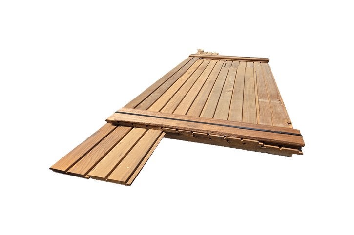3.96 m2 Dubbel Rhombus profiel - nr: HP56, Tuin en Terras, Ophalen, Planken, Nieuw, Hardhout