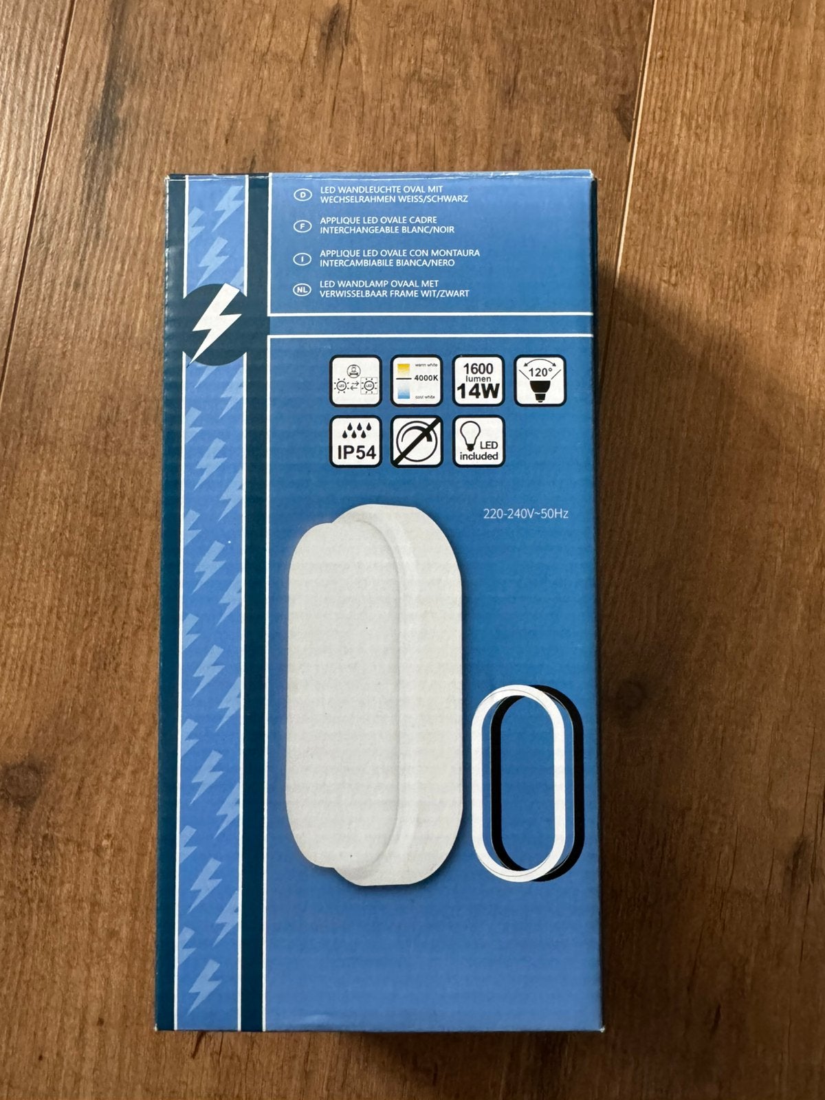 Wandlamp voor terras, balkon of badkamer, Ophalen, Kunststof, Nieuw, Overige fittingen