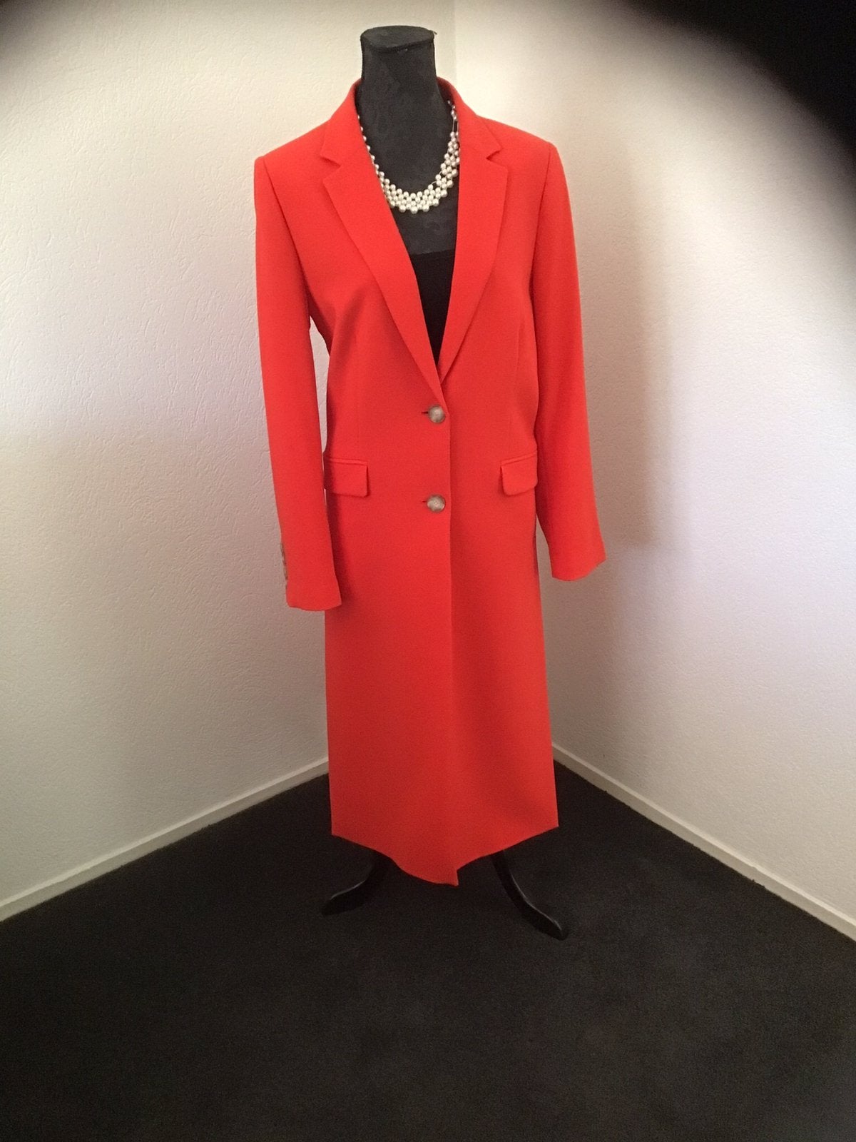 NIEUWE LANGE ORANJE JAS/BLAZER VAN BEAUMONT MAAT 42, Kleding | Dames, Jassen | Zomer, Ophalen of Verzenden, Nieuw, Maat 42/44 (L)