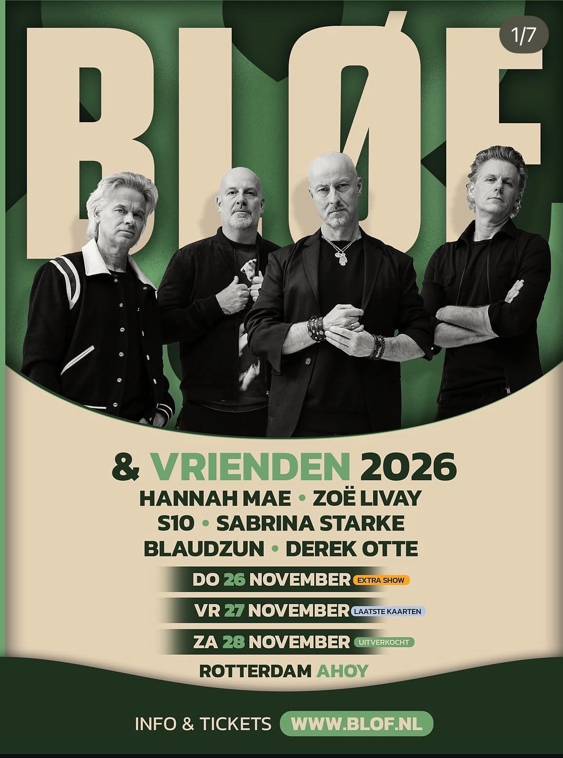 Bløf & vrienden 28 november, 2 tickets, Twee personen, November