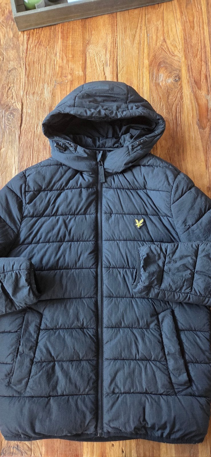 Lyle & Scott Zwarte Gewatteerde Jas - Maat S, Zwart, Ophalen of Verzenden, Zo goed als nieuw, Lyle & Scott