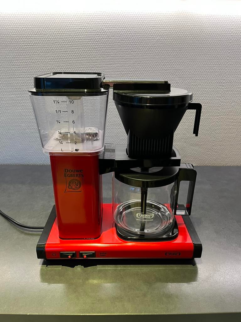 Douwe Egberts koffiezetapparaat - Rood, Gebruikt, Koffiemachine, Gemalen koffie, Ophalen of Verzenden