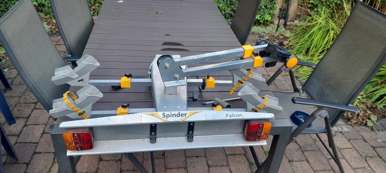 Falcon Spinder fietsendrager voor 2 fietsen, kantelbaar, Auto diversen, Ophalen, 2 fietsen, Gebruikt, Trekhaakdrager
