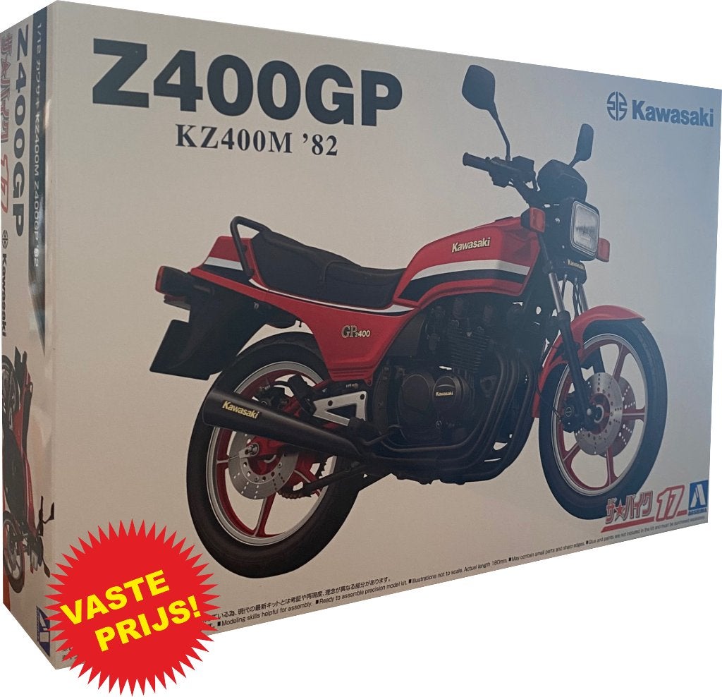 Kawasaki Z400GP 1982 (Aoshima 06478) 1/12, Overige merken, Nieuw, Ophalen of Verzenden, Groter dan 1:32