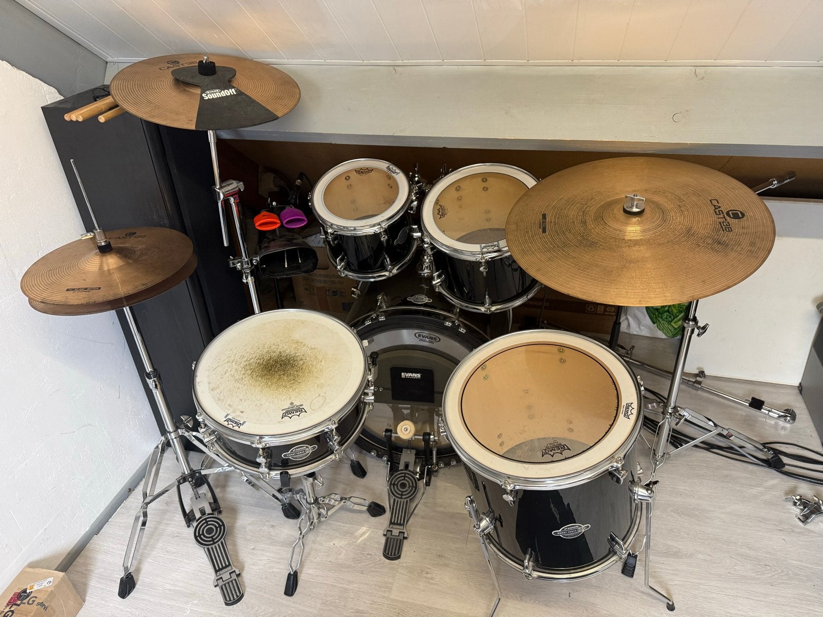 Sonor Smart Force Xtend Drumstel - Compleet en Gebruikt, Muziek en Instrumenten, Ophalen, Gebruikt, Sonor