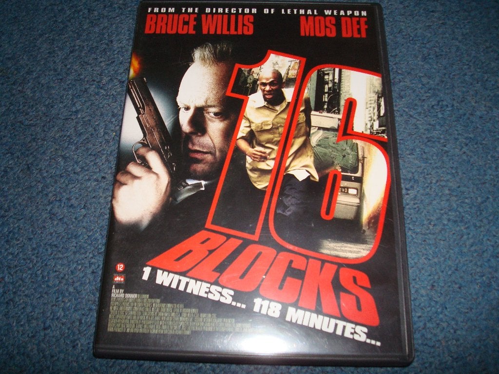 Dvd 16 Blocks (2006), Vanaf 12 jaar, Ophalen, Gebruikt, Actiethriller
