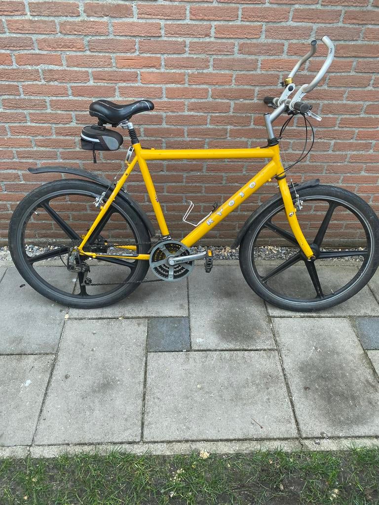 Kyoso Gele Fiets - Gebruikt, Goede Staat, Minder dan 10 versnellingen, Gebruikt, Velgrem, Overige maten