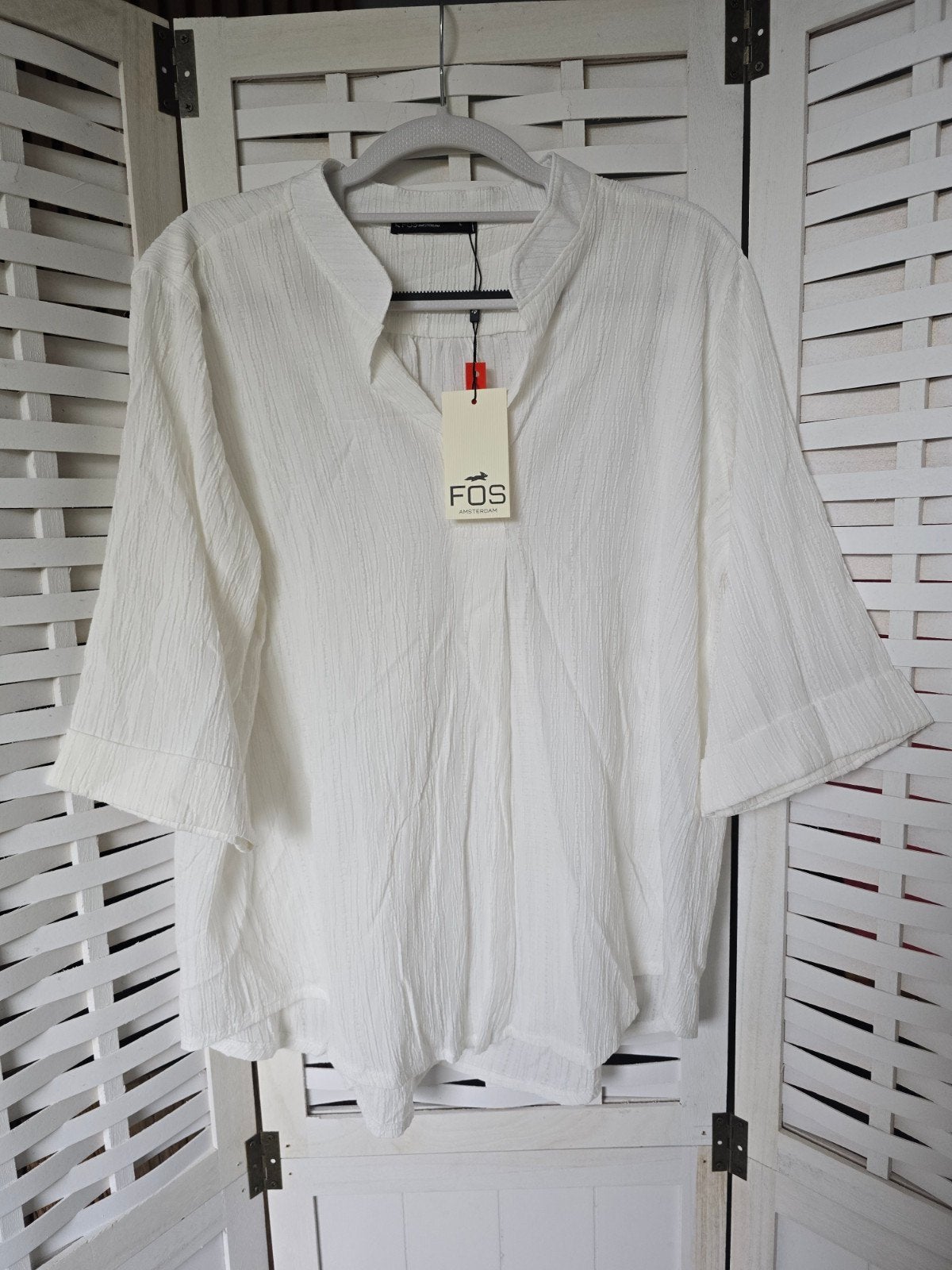 Nieuw fos Amsterdam shirt L wit, Ophalen of Verzenden, Nieuw, Wit, Korte mouw