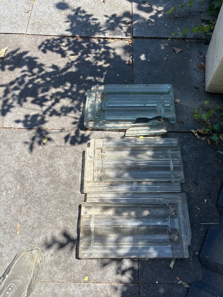 Glazen dakpannen, Doe-het-zelf en Verbouw, Ophalen, Overige materialen, Gebruikt, Overige kleuren