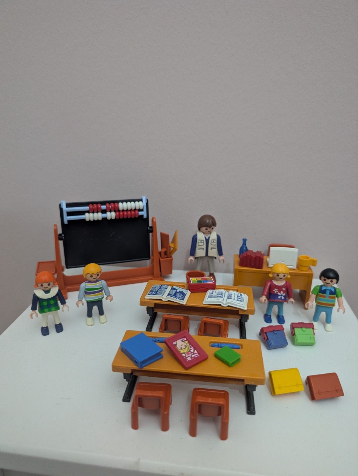 Playmobil inrichting school, kinderen, klas, Ophalen of Verzenden, Zo goed als nieuw, Complete set, Gebouw
