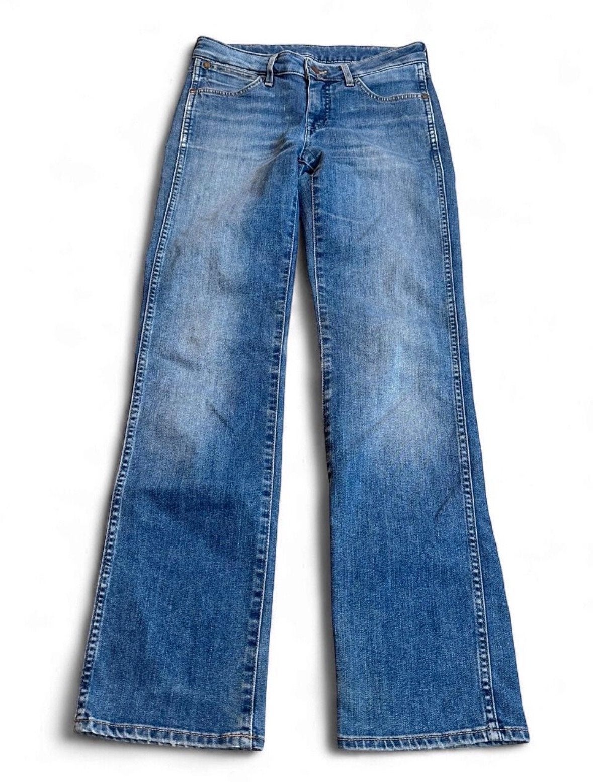 Wrangler Sara Dames Straight Leg Jeans W27 L30 - Vintage Bla, Ophalen of Verzenden, Gedragen, Blauw, W27 (confectie 34) of kleiner