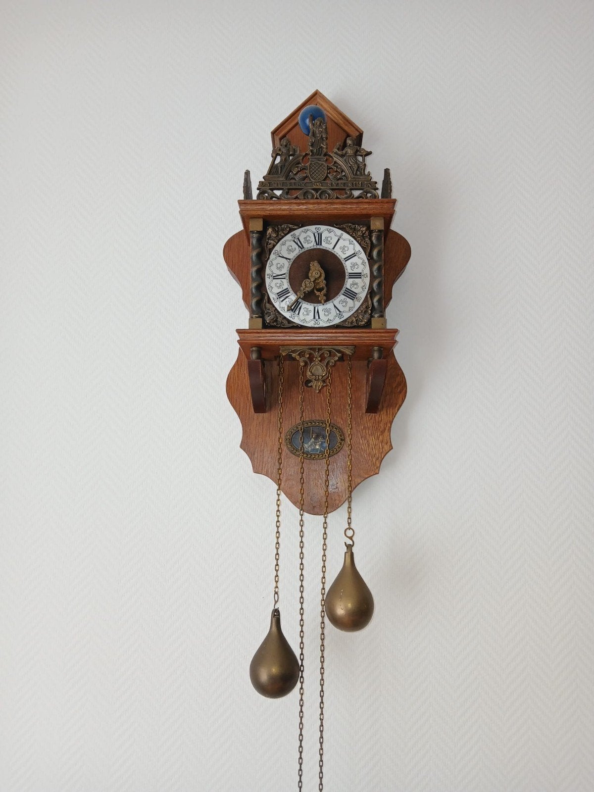 Antieke wandklok - Made in West-Germany, Ophalen of Verzenden