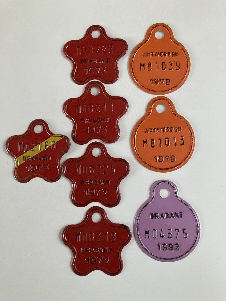 Fietsplaatjes Brabant Antwerpen 1987 1973 1979 1992 PPSTK!, Ophalen