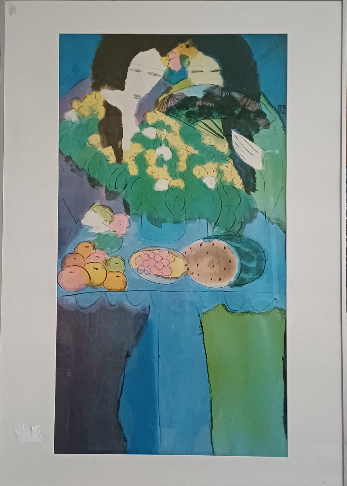 Mooie Japanse prent in Barth lijst (70x100 cm), Ophalen of Verzenden
