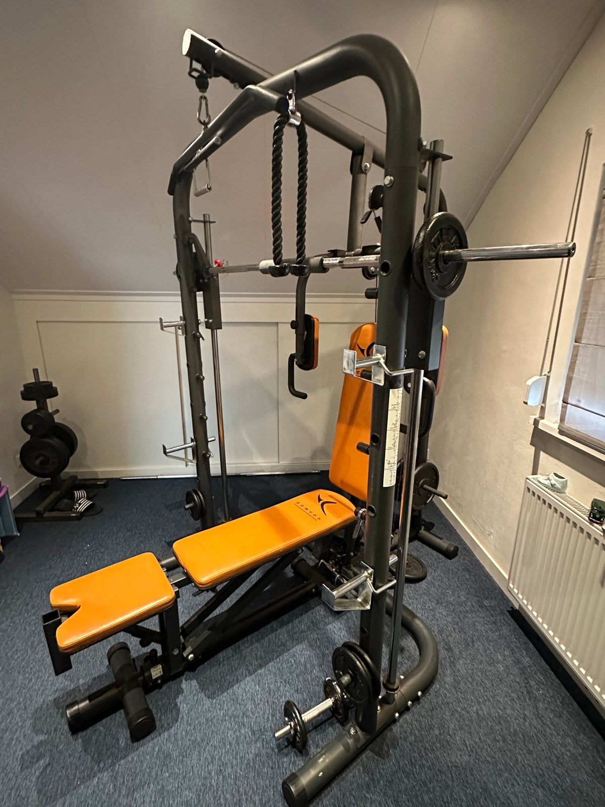 Krachtstation Domyos BM 900 met 145 kg aan gewichten, Ophalen, Gebruikt, Krachtstation, Metaal